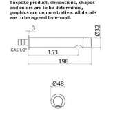 Wall-mounted washbasin tap, 1-hole, stainless steel Ulbroka