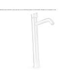 Single-lever countertop washbasin tap made of stainless steel Jagual