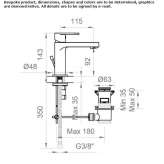 Countertop washbasin tap with cork stopper Store