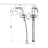 Bateria umywalkowa nablatowa 1-otworowa Luant