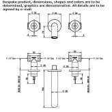 3-hole brass basin faucet for wall mounting Swidnica