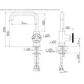 1-hole countertop washbasin tap Seon