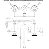 3-hole wall-mounted washbasin tap with individual rosettes Seon