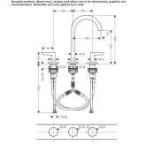 3-hole countertop washbasin tap with individual rosettes Minare