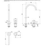 2-hole tall washbasin tap Toplet