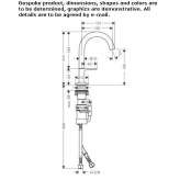 Metal countertop washbasin tap, 1-hole Minare