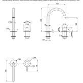 2-hole countertop washbasin tap Toplet