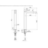 Bateria umywalkowa nablatowa 1-otworowa Thwing