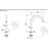 2-hole wall-mounted washbasin tap Toplet