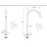 2-hole tall washbasin tap Toplet