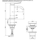 Single-lever countertop bidet faucet Colima