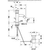 Countertop single-lever bidet faucet with swivel spout Truckee