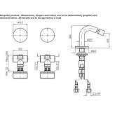 Calacatta Oro 3-hole marble bidet faucet, without cap, with flow limiter Hejnice