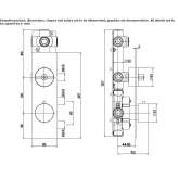 Stainless steel thermostatic set for wall mounting Ovilla