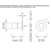 Wall-mounted shut-off valve Trinidad