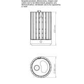 Outdoor metal waste bin with lid and ashtray Lillers