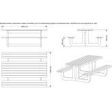 Pedestrian barrier made of galvanized steel Lillers