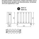 Rectangular picnic table with integrated benches Galdakao