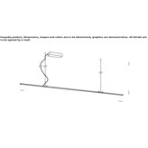 Hanging / ceiling lamp Rena linear