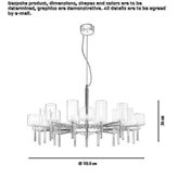 Halogen crystal chandelier Gelles