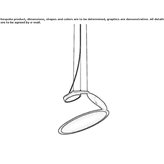 Obrotowa aluminiowa lampa wisząca LED Mihaesti