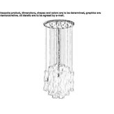 Lampa wisząca ze szkła Murano Mesilla