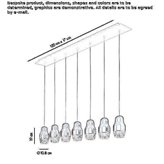 Lampa wisząca LED ze szkła i aluminium Vitina