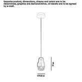 Lampa wisząca ze szkła i aluminium Vitina