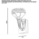 Crystal LED wall lamp Zillmere