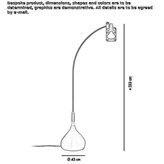 Aluminiowa lampa podłogowa z podstawą ze sztucznej skóry Morges