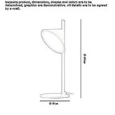 Aluminiowa lampa stołowa LED Doussard