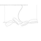 Obrotowa lampa wisząca LED Raepina