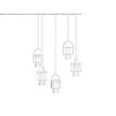 LED hanging lamp made of Murano glass Zarraton