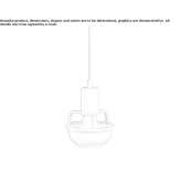 Lampa wisząca z odlewanego ciśnieniowo aluminium Lavaur