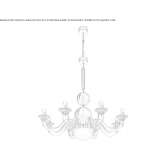 Chandelier made of hand-blown glass Hubbard