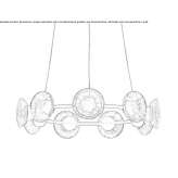 Lampa wisząca LED ze szkła i aluminium Rawlins