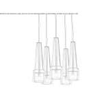 Szklana lampa wisząca Aracruz