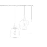 Glass pendant lamp Faimes