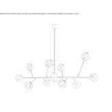 Lampa wisząca LED z mosiądzu i szkła Haslen