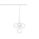 LED hanging lamp made of blown glass Harbury