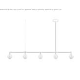 Lampa wisząca LED ze szkła i stali ze ściemniaczem Bradwell