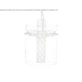 LED hanging lamp made of brass and blown glass Meldorf