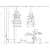 Pendant lamp made of Venetian crystal Faumont