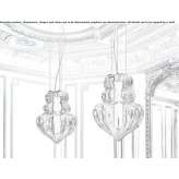 Pendant lamp made of Venetian crystal Yenifoca