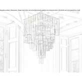 Pendant lamp made of Venetian crystal Eastmont