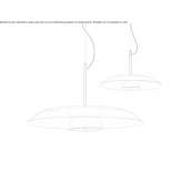 Lampa wisząca z metalu i szkła Wewoka