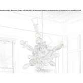 Pendant lamp made of Venetian crystal Vado