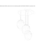 Pendant lamp made of blown glass Socota