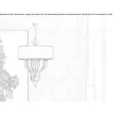 Pendant lamp made of Venetian crystal Rezina