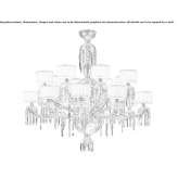 Venetian crystal chandelier Fronton